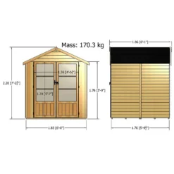 Shire 6 X 6ft Oatland Double Door Summerhouse -Westland Shop 13505283 1014931992293048