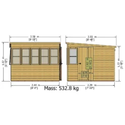 Shire 8 X 8ft Sun Pent Shed - Including Installation -Westland Shop 13505286 8044931995182594