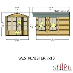 Shire 13 X 7ft Westminster Summerhouse -Westland Shop 13505298 3064933733556033
