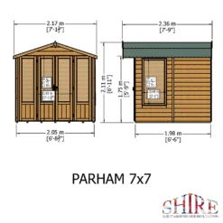 Shire 7 X 7ft Parham Double Door Summerhouse - Including Installation -Westland Shop 13505299 1534931995821639