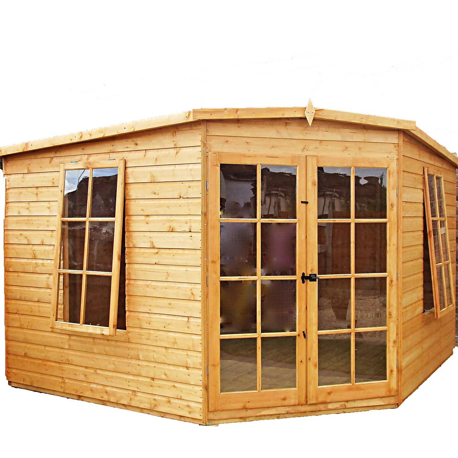 Shire 10 X 10ft Hampton Double Door Summerhouse - Including Installation 3 Shire 10 X 10ft Hampton Double Door Summerhouse - Including Installation