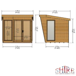 Shire 8 X 6ft Highclere Double Door Summerhouse -Westland Shop 13505311 9534933734334170