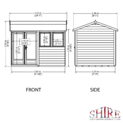 Shire 10 X 7ft Double Door Garden Office - Including Installation -Westland Shop 13505325 1054931199963339