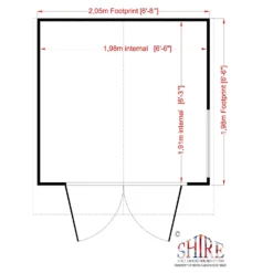 Shire 7 X 7ft Buckingham Double Door Summerhouse - Including Installation -Westland Shop 13505327 1724931992068738