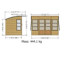 Shire 10 X 6ft Orchid Double Door Summerhouse - Including Installation -Westland Shop 13505329 1794931994658269