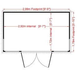 Shire 10 X 6ft Orchid Double Door Summerhouse - Including Installation -Westland Shop 13505329 2334931994710490