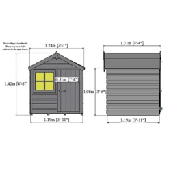 Shire 4 X 4ft Playhut Kids Wooden Playhouse -Westland Shop 13505331 1564931993692911