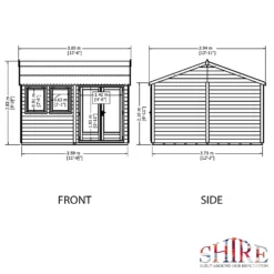 Shire 12 X 12ft Double Door Garden Office - Including Installation -Westland Shop 13505332 1494931199931065