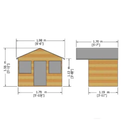 Shire 6 X 5ft Stork Kids Wooden Playhouse -Westland Shop 13505338 1164931993262384