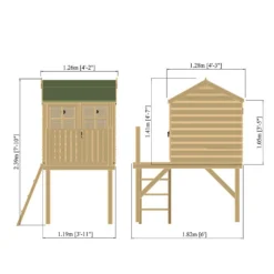 Shire 6 X 4ft Bunny And Platform Kids Wooden Playhouse 12 Shire 6 X 4ft Bunny And Platform Kids Wooden Playhouse -Westland Shop 13505339 4574931994709236