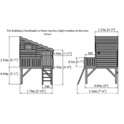Shire 6x4ft Command Post Wooden Playhouse With Platform - Including Installation 11 Shire 6x4ft Command Post Wooden Playhouse With Platform - Including Installation -Westland Shop 13505342 1124931993026995