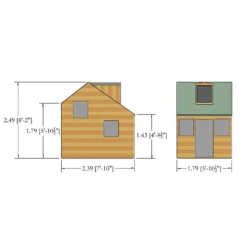 Shire 5 X 7ft Cottage Kids Wooden Playhouse - Including Installation -Westland Shop 13505344 1424931996326974