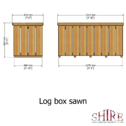 Shire Sawn Timber Garden Storage Log Box 4x2 -Westland Shop 13505350 1334931992798254