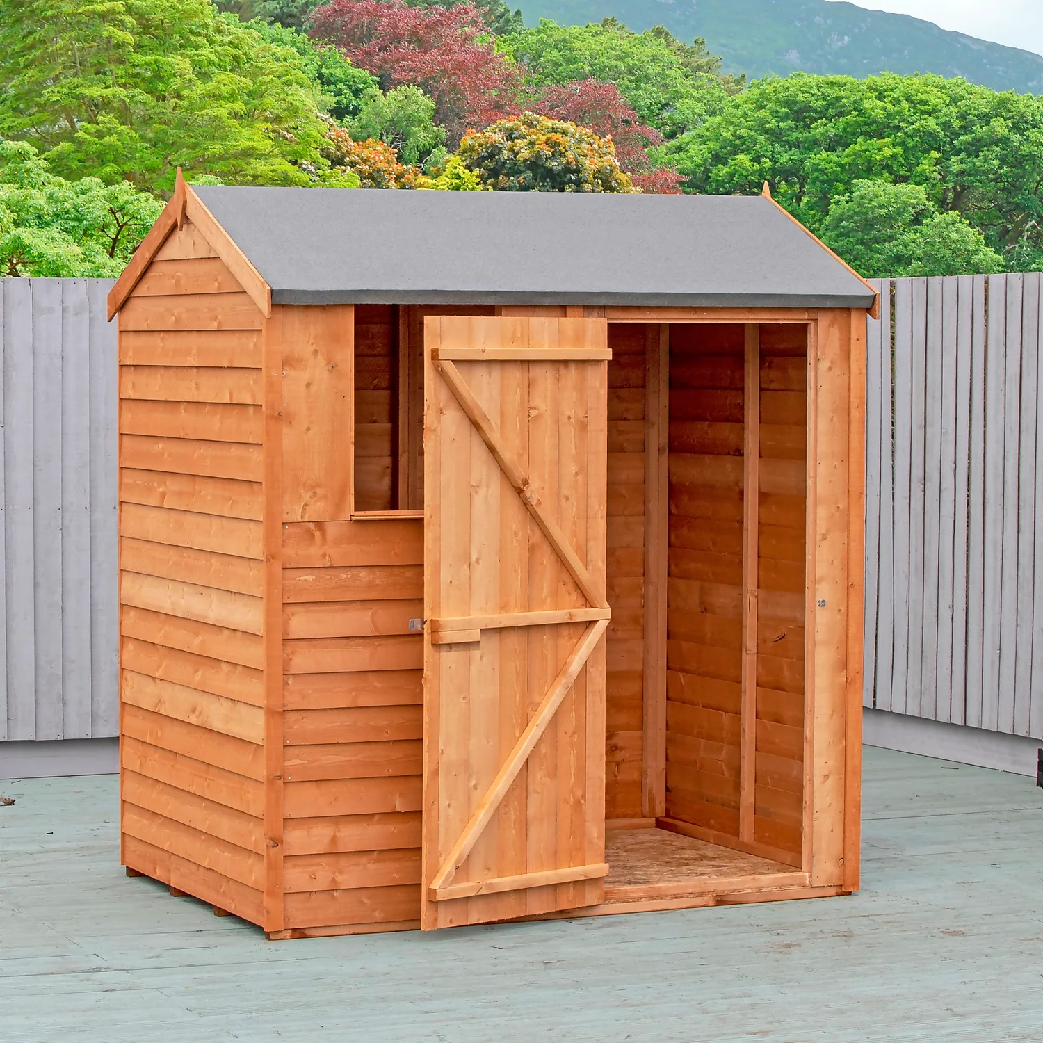 Shire 6x4ft Overlap Reverse Apex Garden Shed 9 Shire 6x4ft Overlap Reverse Apex Garden Shed - Image 7