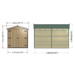 Shire 10x6ft Overlap Garden Shed No Windows -Including Installation -Westland Shop 13508656 2444926484333911
