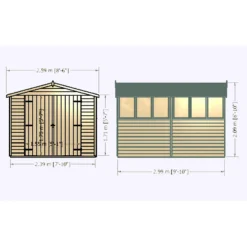 Shire 10x8ft Overlap Garden Shed - Including Installation -Westland Shop 13508660 3154926475748712
