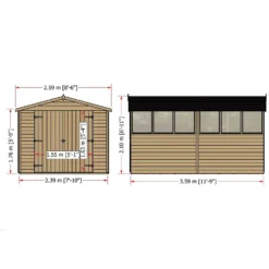 Shire 12x8ft Overlap Garden Shed - Including Installation 13 Shire 12x8ft Overlap Garden Shed - Including Installation -Westland Shop 13508664 1594926472603671