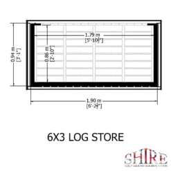 Shire Heavy Duty Log Storage 6x3ft -Westland Shop 13508667 4634931996859546