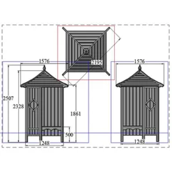 Shire 5x5 Corner Garden Arbour -Westland Shop 13508668 3664932698170095