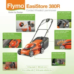 Flymo 1600W EasiStore 380R Electric Lawn Mower - 38cm -Westland Shop 13524797 7984936626546093