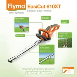 Flymo EasiCut 610XT Hedge Trimmer -Westland Shop 13524810 5224936857421032