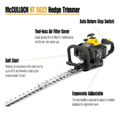 McCulloch HT5622 Petrol Hedge Trimmer -Westland Shop 13524822 1964936893562440