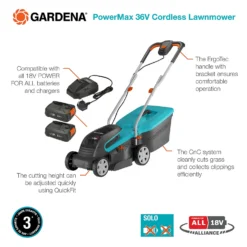 GARDENA 36V PowerMax Cordless Lawn Mower - 32cm 11 GARDENA 36V PowerMax Cordless Lawn Mower - 32cm -Westland Shop 13524825 7474936345068522