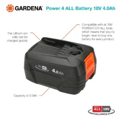 GARDENA Power 4 ALL Battery 18V 4.0Ah -Westland Shop 13524834 1234936345056117