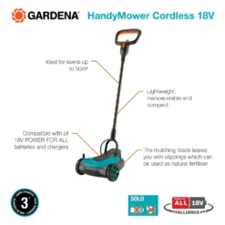 GARDENA 18V HandyMower Cordless Lawn Mower - 22cm 12 GARDENA 18V HandyMower Cordless Lawn Mower - 22cm -Westland Shop 13524837 2024958391525054