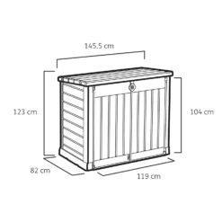 Keter Store It Out Ace Outdoor Garden Storage Shed 1200L - Grey / Graphite -Westland Shop 13531577 1964925770704849