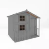 Country Living 8ft X 6ft Premium Colton Double Storey Playhouse With Veranda Painted + Installation - Thorpe Towers Grey -Westland Shop 13554905 7135012834336424