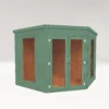 Country Living Premium Ribble 8ft X 8ft Corner Summerhouse Painted + Installation - Aurora Green -Westland Shop 13554926 1644945632176001