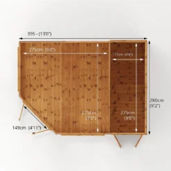 Country Living Premium Ribble 9ft X 13ft Corner Summerhouse With Side Shed Painted + Installation - Thorpe Towers Grey -Westland Shop 13554934 1514945632385833
