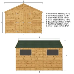Mercia 12ft X 10ft Premium Shiplap Modular Workshop Shed -Westland Shop 13555747 1224949336618862