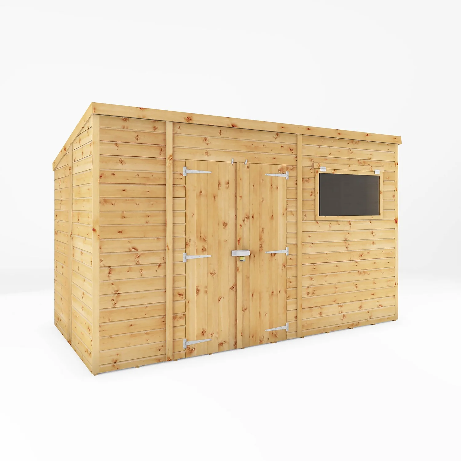 Mercia 12ft X 8ft Premium Shiplap Pent Shed - Including Installation 3 Mercia 12ft X 8ft Premium Shiplap Pent Shed - Including Installation