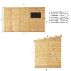 Mercia 12ft X 8ft Premium Shiplap Pent Shed - Including Installation 20 Mercia 12ft X 8ft Premium Shiplap Pent Shed - Including Installation -Westland Shop 13555752 1485033256626760
