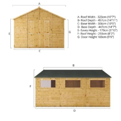 Mercia 15ft X 10ft Premium Shiplap Modular Workshop Shed - Including Installation -Westland Shop 13555760 2114949333432247