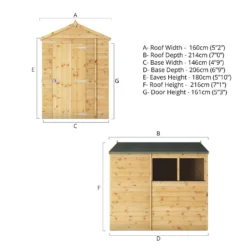 Mercia 7ft X 5ft Premium Shiplap Apex Shed -Westland Shop 13555766 1264949338598763