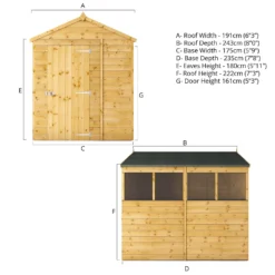 Mercia 8ft X 6ft Premium Shiplap Apex Shed -Westland Shop 13555773 7154949337250983