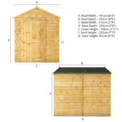 Mercia 8ft X 6ft Premium Windowless Shiplap Apex Shed -Westland Shop 13555779 3304949334133467