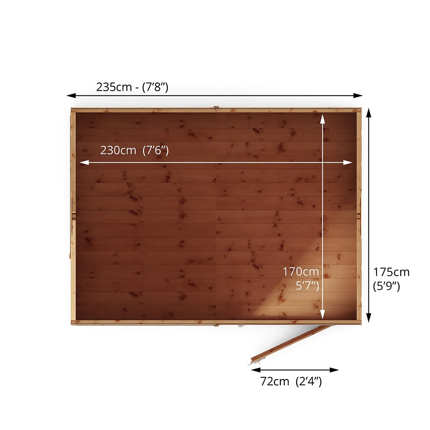 Mercia 8ft X 6ft Premium Shiplap Reverse Apex Shed 10 Mercia 8ft X 6ft Premium Shiplap Reverse Apex Shed - Image 8