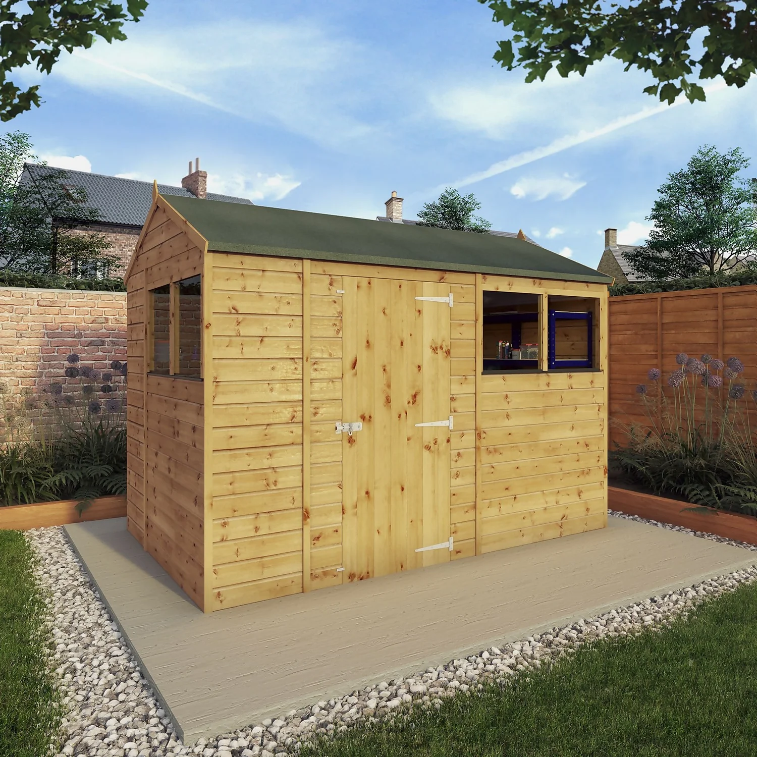 Mercia 10ft X 6ft Premium Shiplap Reverse Apex Shed - Including Installation 4 Mercia 10ft X 6ft Premium Shiplap Reverse Apex Shed - Including Installation - Image 2
