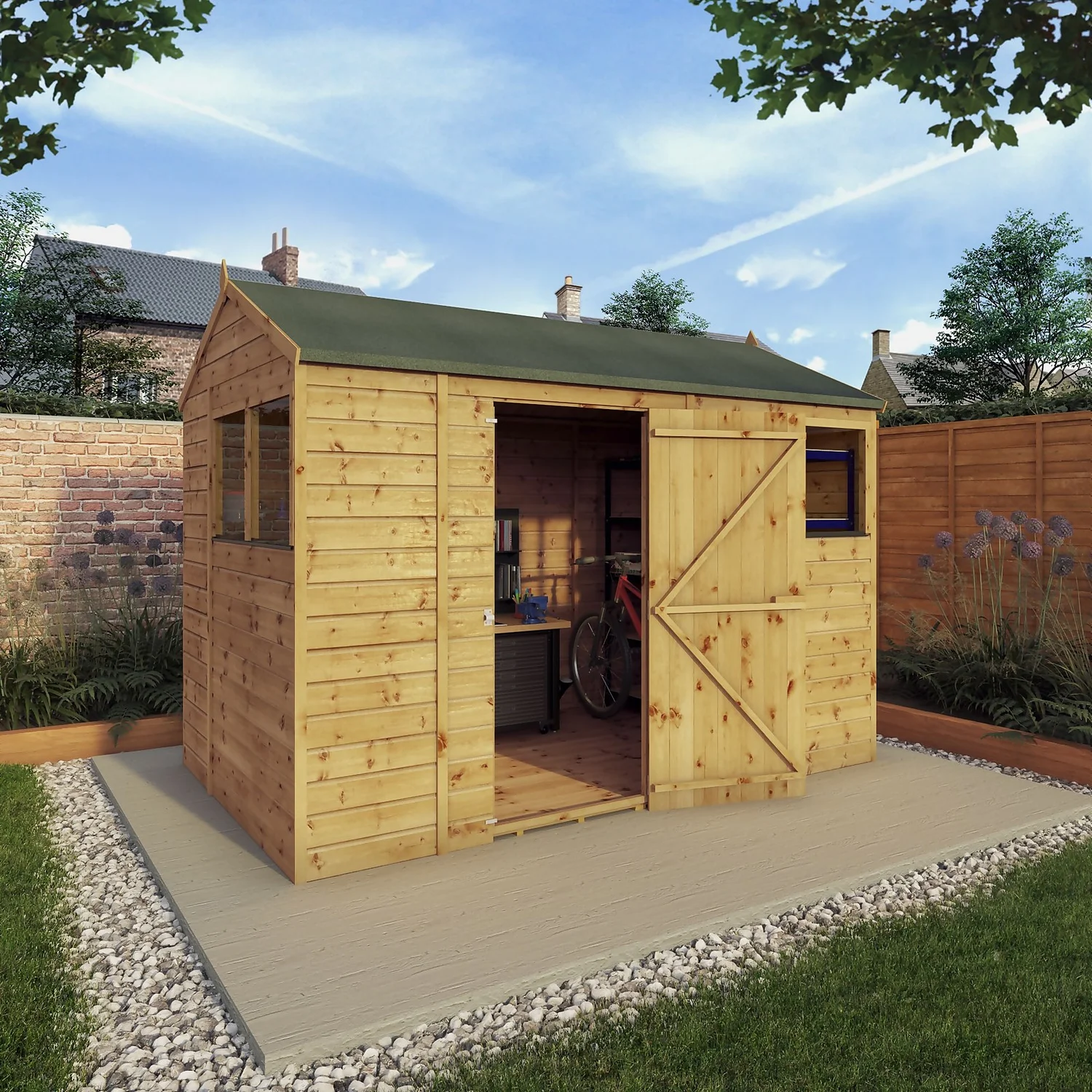 Mercia 10ft X 6ft Premium Shiplap Reverse Apex Shed - Including Installation 11 Mercia 10ft X 6ft Premium Shiplap Reverse Apex Shed - Including Installation - Image 9
