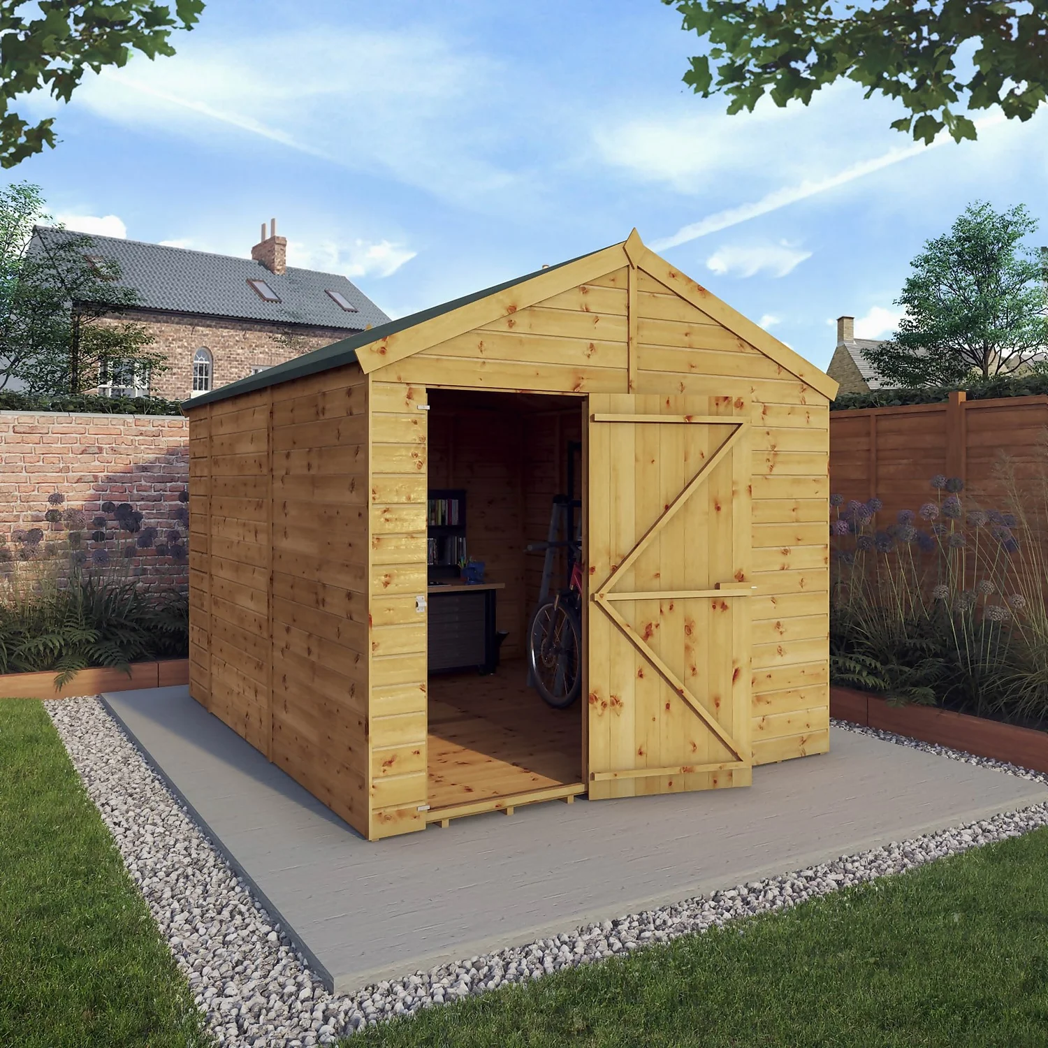 Mercia 10ft X 8ft Premium Windowless Shiplap Apex Shed - Including Installation 10 Mercia 10ft X 8ft Premium Windowless Shiplap Apex Shed - Including Installation - Image 8