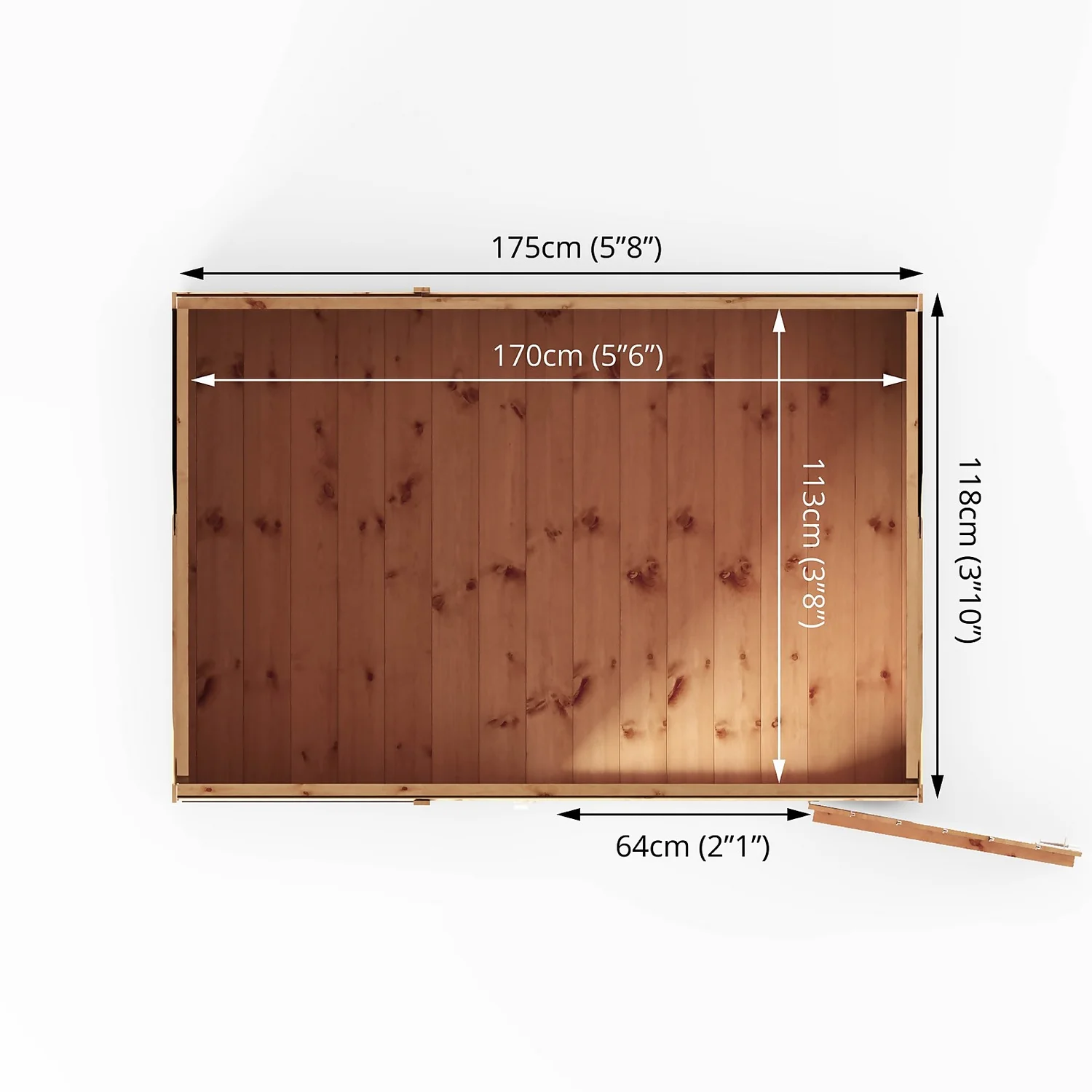Mercia 6ft X 4ft Premium Shiplap Pent Shed 10 Mercia 6ft X 4ft Premium Shiplap Pent Shed - Image 8