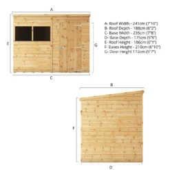 Mercia 8ft X 6ft Premium Shiplap Pent Shed - Including Installation -Westland Shop 13555796 2724949338056768