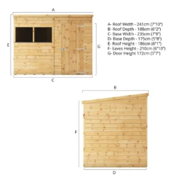 Mercia 8ft X 6ft Premium Shiplap Pent Shed -Westland Shop 13555801 7854949334433002