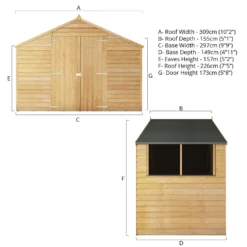 Mercia 5ft X 10ft Overlap Apex Shed -Westland Shop 13555802 2625047801143630