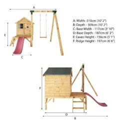 Mercia 4ft X 4ft Snug Wooden Playhouse With Tower - Installation Included -Westland Shop 13555805 1955027846349771