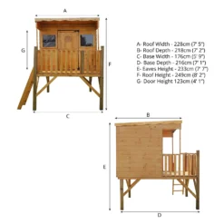Mercia 5ft X 6ft Pent Wooden Playhouse With Tower - Installation Included -Westland Shop 13555820 8394951147597974